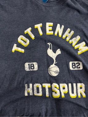 Tottenham Hotspur Youth Navy Tee with White & Yellow Crest